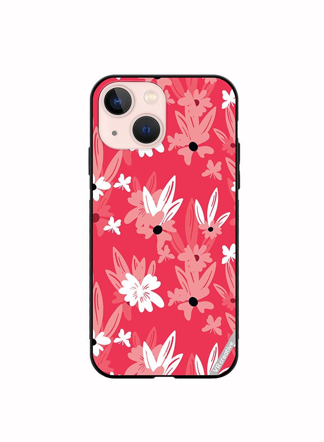 VR CREATIVE Protective Case Cover For Apple iPhone 14 Plus Floral Pattern Based On Traditional Folk Art Ornaments Design Multicolour - Image 1