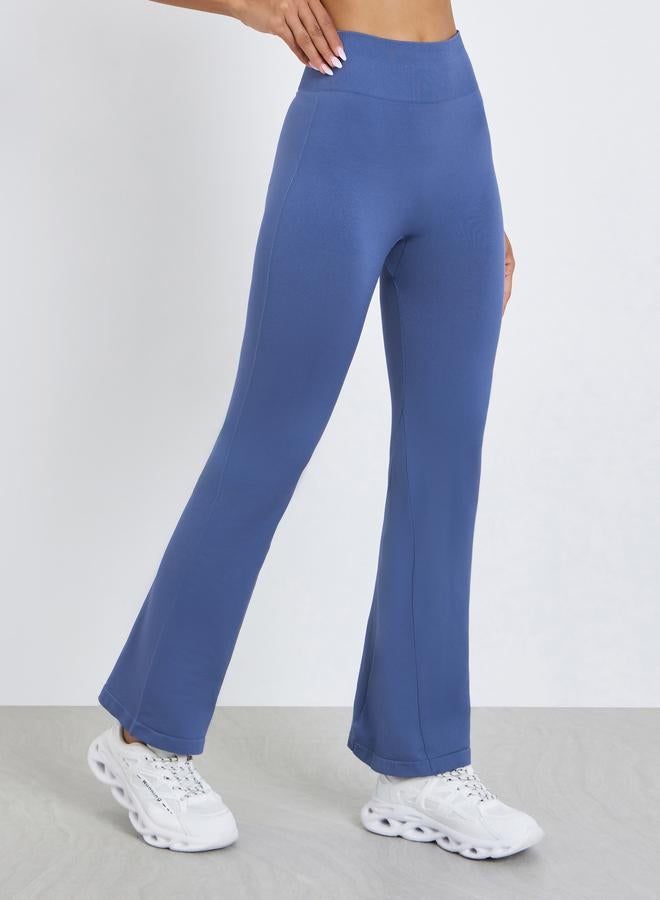 Styli Active Women Seamless Broad Waist Flare Leggings - Image 2