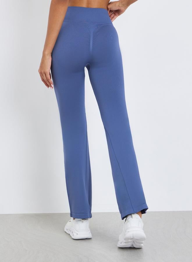 Styli Active Women Seamless Broad Waist Flare Leggings - Image 4