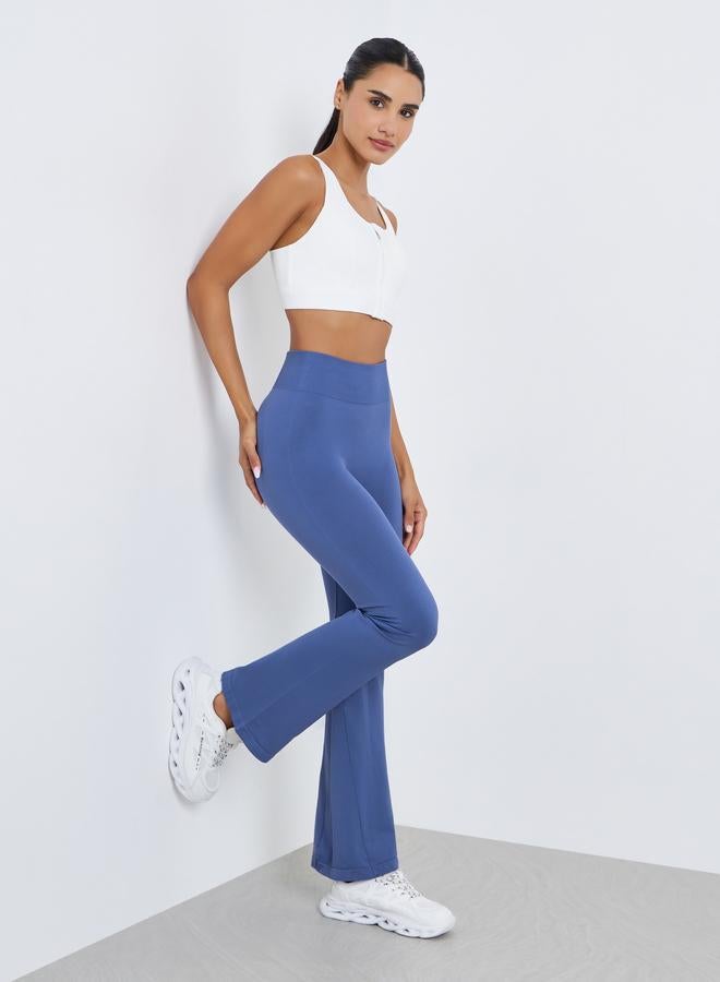 Styli Active Women Seamless Broad Waist Flare Leggings - Image 1
