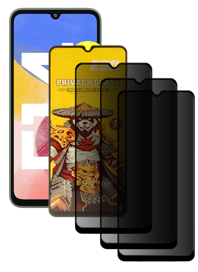 ESD 3 Pieces Tempered Dustproof Privacy Glass Screen Protector Compatible For Samsung Galaxy F14 - Image 1