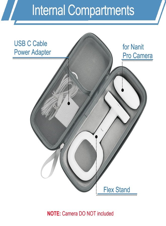Derebir Travel Pack for Nanit Pro Baby Monitor, Travel Stand/Flex Stand for Nanit Pro & Protective Hard Shell Carrying Case, Portable and Easy Storage, 10FT USB C Charging Cable Power Adapter Included - Image 3