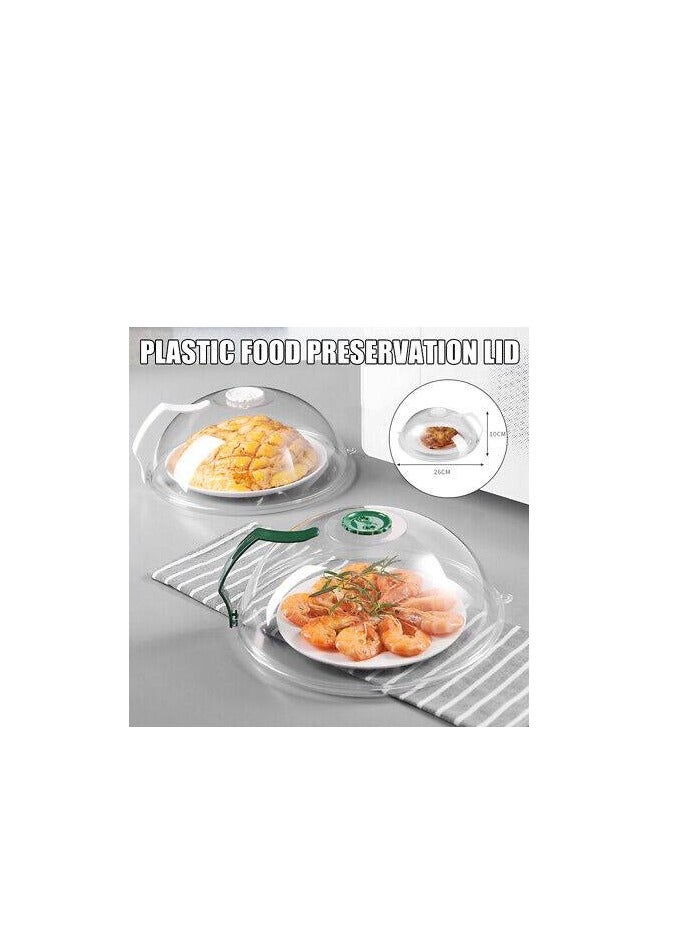 غطاء فرن ميكروويف من ساسكات، اغطية طعام ميكروويف مضادة للرذاذ مع مقبض وفتحات تهوية للبخار، مقاوم لدرجات الحرارة العالية، بلاستيك صحى IR - Image 1