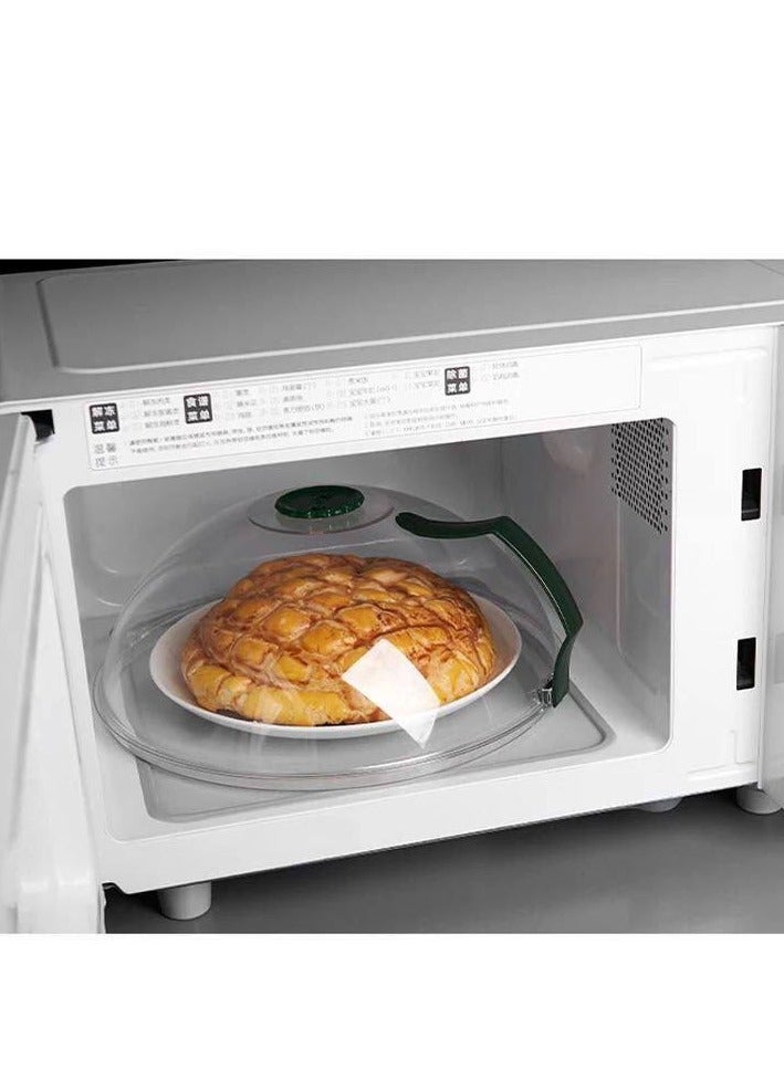 غطاء فرن ميكروويف من ساسكات، اغطية طعام ميكروويف مضادة للرذاذ مع مقبض وفتحات تهوية للبخار، مقاوم لدرجات الحرارة العالية، بلاستيك صحى IR - Image 4