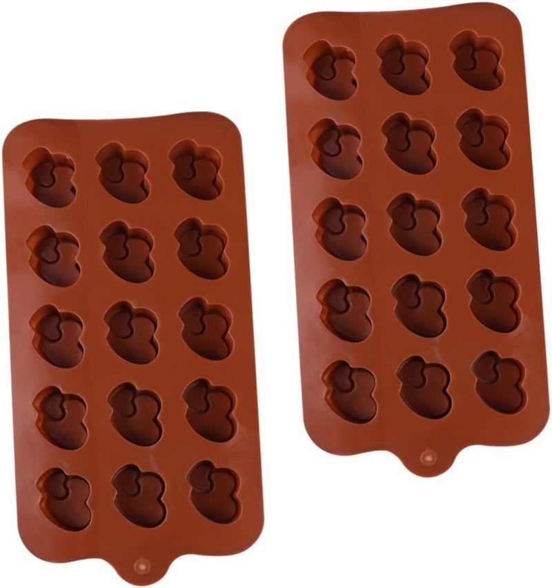 قوالب سيليكونية للشوكولاتة من Yardwe، عدد 2 قطعة، مناسبة للخبز وصنع الكريمة الملونة (Fondant)، ذات شكل قلب ومقاومة للالتصاق، بحجم 15 سم، مناسبة لصنع الحلويات وكتل الثلج، أدوات خبز إبداعية للاستخدام المنزلي، بألوان عشوائية. - Image 3