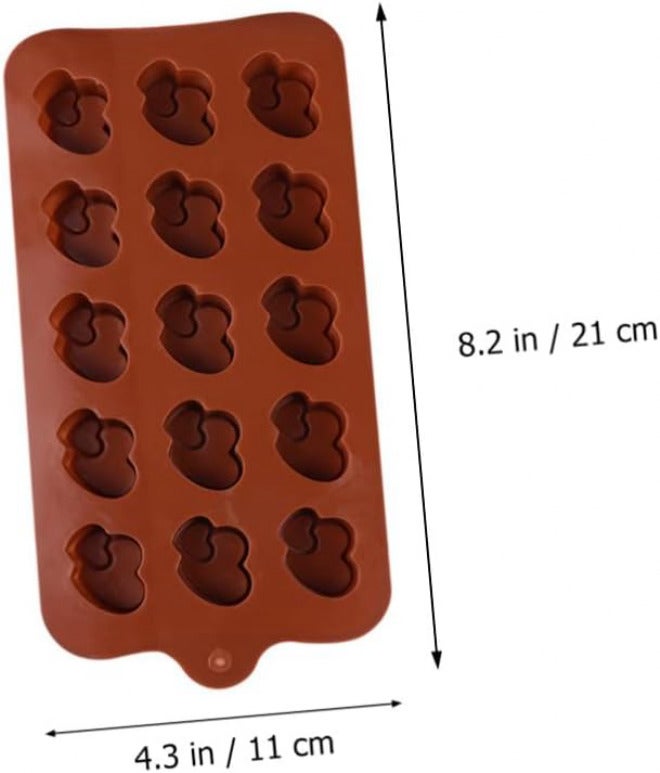 قوالب سيليكونية للشوكولاتة من Yardwe، عدد 2 قطعة، مناسبة للخبز وصنع الكريمة الملونة (Fondant)، ذات شكل قلب ومقاومة للالتصاق، بحجم 15 سم، مناسبة لصنع الحلويات وكتل الثلج، أدوات خبز إبداعية للاستخدام المنزلي، بألوان عشوائية. - Image 2