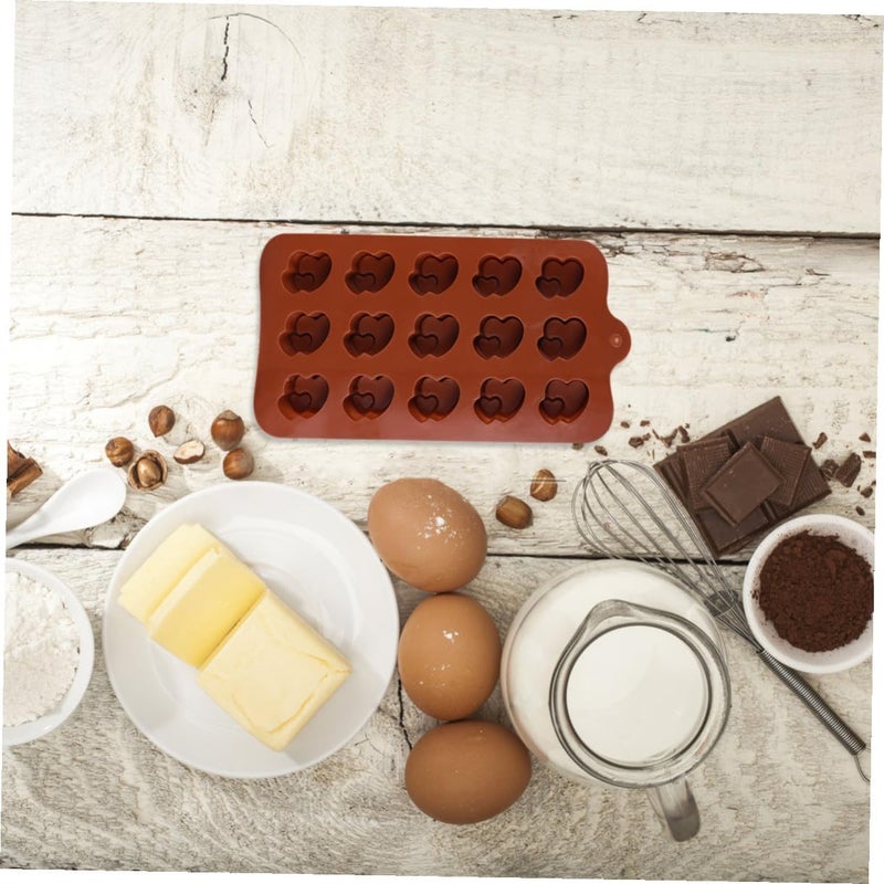 قوالب سيليكونية للشوكولاتة من Yardwe، عدد 2 قطعة، مناسبة للخبز وصنع الكريمة الملونة (Fondant)، ذات شكل قلب ومقاومة للالتصاق، بحجم 15 سم، مناسبة لصنع الحلويات وكتل الثلج، أدوات خبز إبداعية للاستخدام المنزلي، بألوان عشوائية. - Image 5