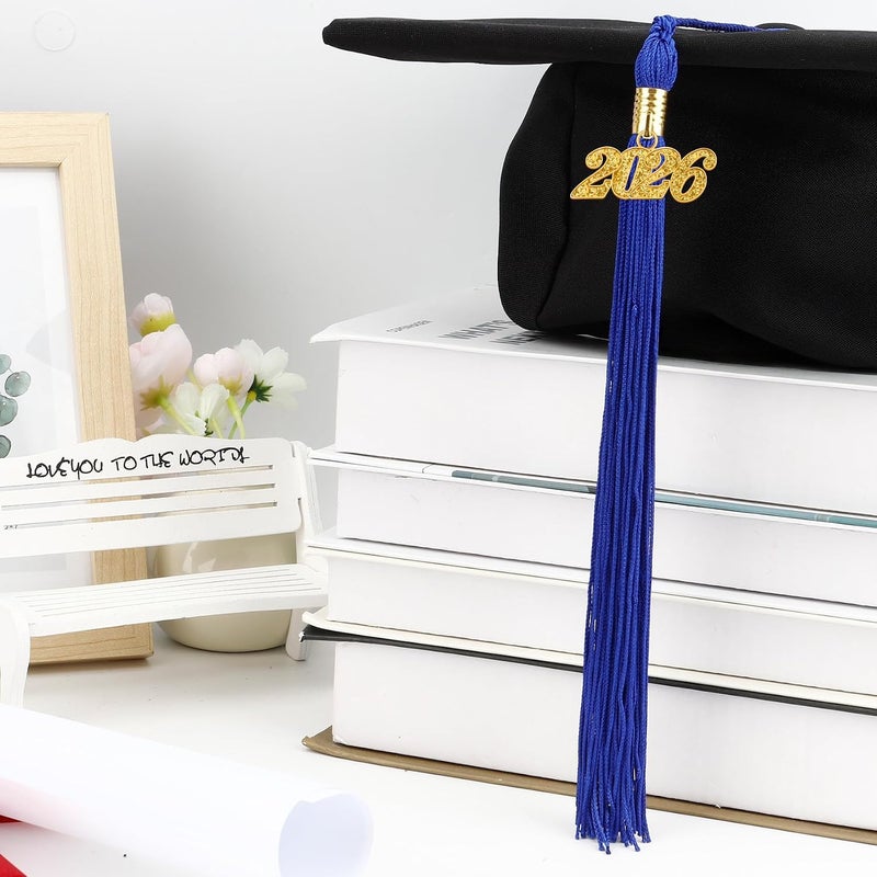RHOttbiy 2026 Graduation Tassel, 2026 Tassel Graduation, 2026 Tassels for Graduations Cap with 2026 Year Gold Charms for Graduate Cap,Blue Graduations Tassels for Class of 2026 Graduate Ceremonies Accessories - Image 5