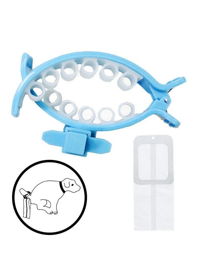 مشبك سيليكون لجمع فضلات الكلاب بدون استخدام اليدين وحامل ذيل مع 20 قطعة (حجم صغير) - Image 5