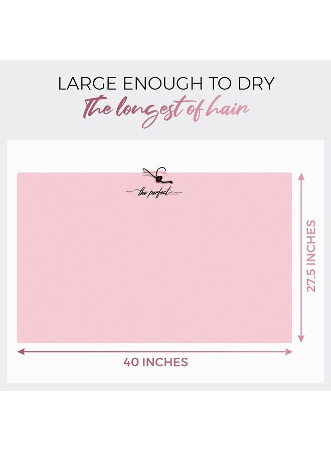THE PERFECT HAIRCARE Microfiber Hair Towel Wrap for Women - Gift and Travel - Smooth like Silk - Curly, Wavy, Straight Hair Girls - Plopping Essential - Anti-Frizz, Fast Drying, Works Better than a Cotton T-Shirt - Image 3