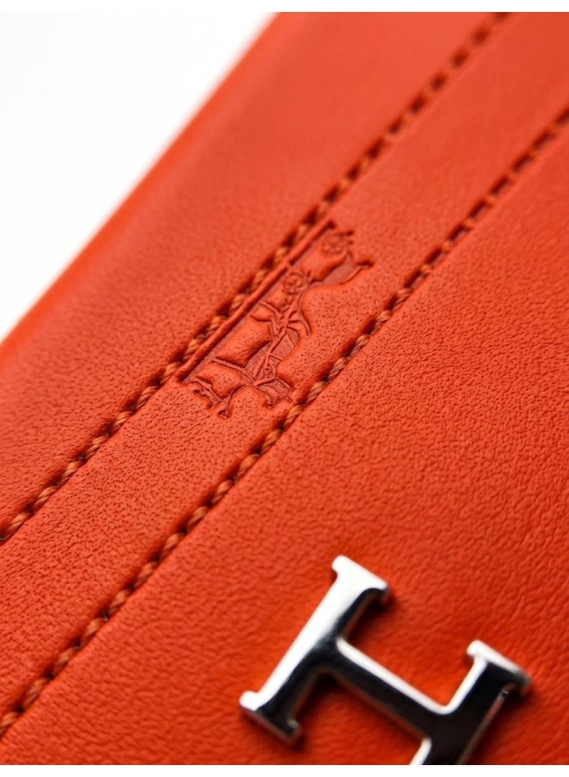 Luxury Embossed Case for iPhone 17  Pro Max – Orange - Image 3