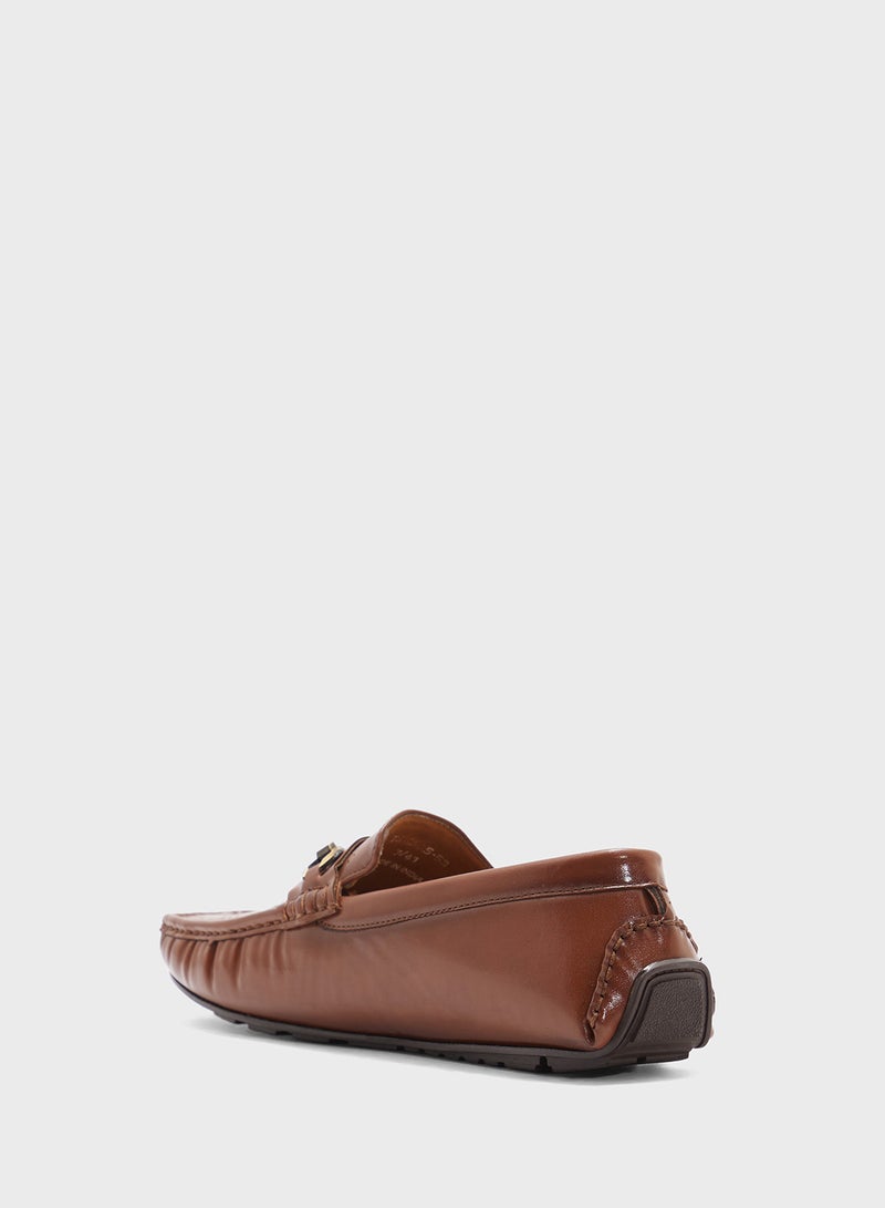 Robert Wood Perforation Detail Casual Loafers  - Image 2