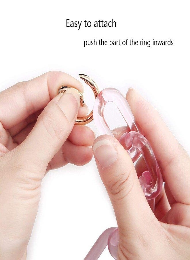 Yichain Chunky Acrylic Purse Strap Bag Chain Handle Replacement,Handbag Purse Making Accessory Decoration (Amber) - Image 4