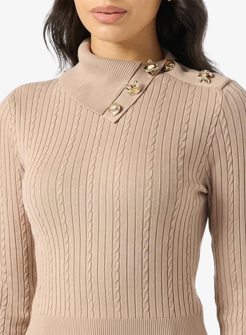 GUESS Prsicilla Long Sleeve Turle Neck Pullover Sweater - Image 3