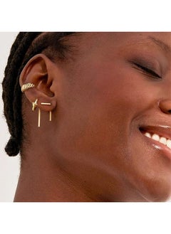 Mevecco Women Ear Cuff Earring Gold Non Pierced Ear Cartilage Clip on Wrap Hoop 14K Gold Filled Tiny Boho Beach Simple Minimalist Delicate Handmade Hypoallergenic Jewelry Gift-Sold as Single/Pair  - Image 2