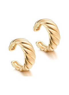 Mevecco Women Ear Cuff Earring Gold Non Pierced Ear Cartilage Clip on Wrap Hoop 14K Gold Filled Tiny Boho Beach Simple Minimalist Delicate Handmade Hypoallergenic Jewelry Gift-Sold as Single/Pair  - Image 1