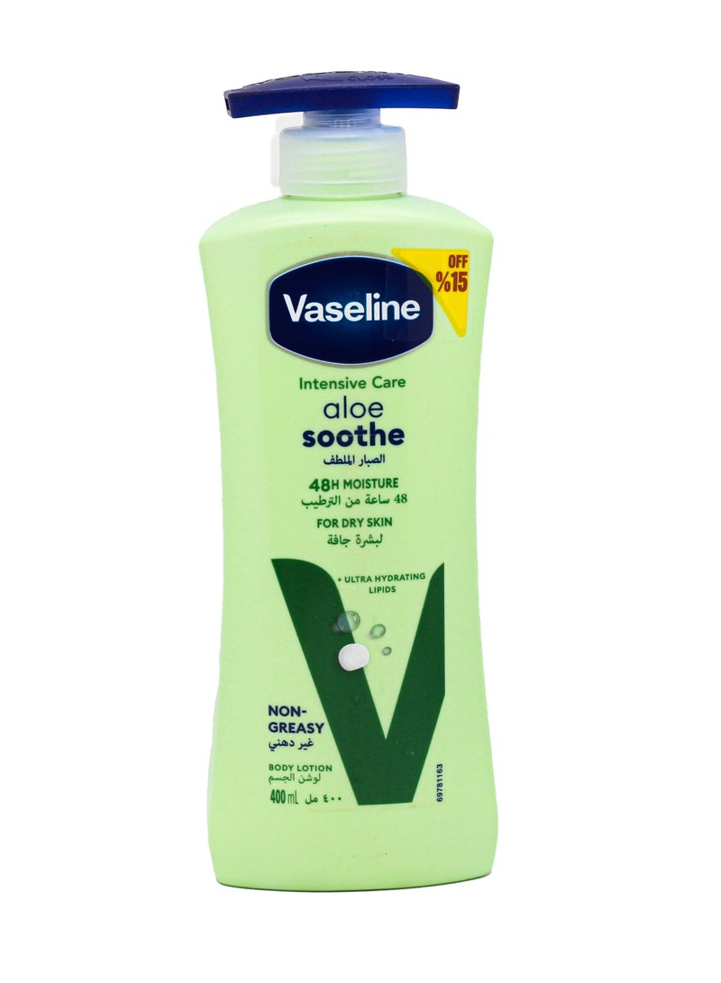 Vaseline Intensive Care Aloe Soothe Lotion For Dry Skin 400ml - Image 2