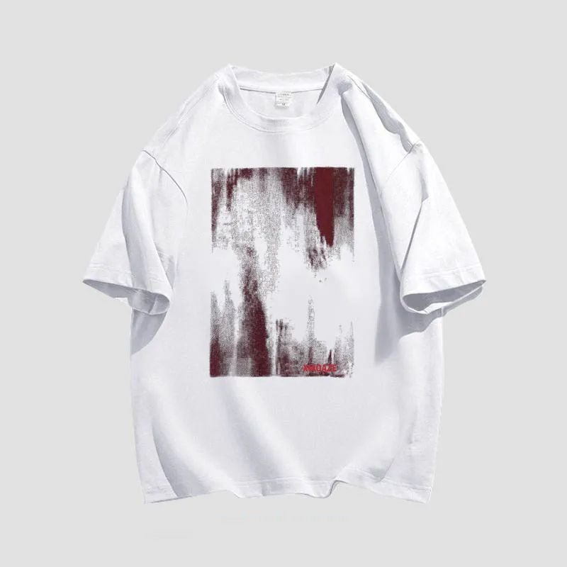 200G Short Sleeve Summer Men'S And Women'S American Style Design Sense Printed Niche Oversize High Street Heavy Cotton T-Shirt - Image 5