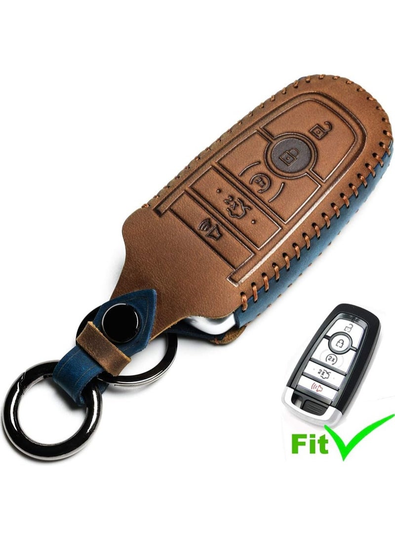 كيلا حافظة مفاتيح مخصصة من فورد لتخزين جهاز التحكم عن بعد بدون مفتاح، للرجال (بني) - Image 2
