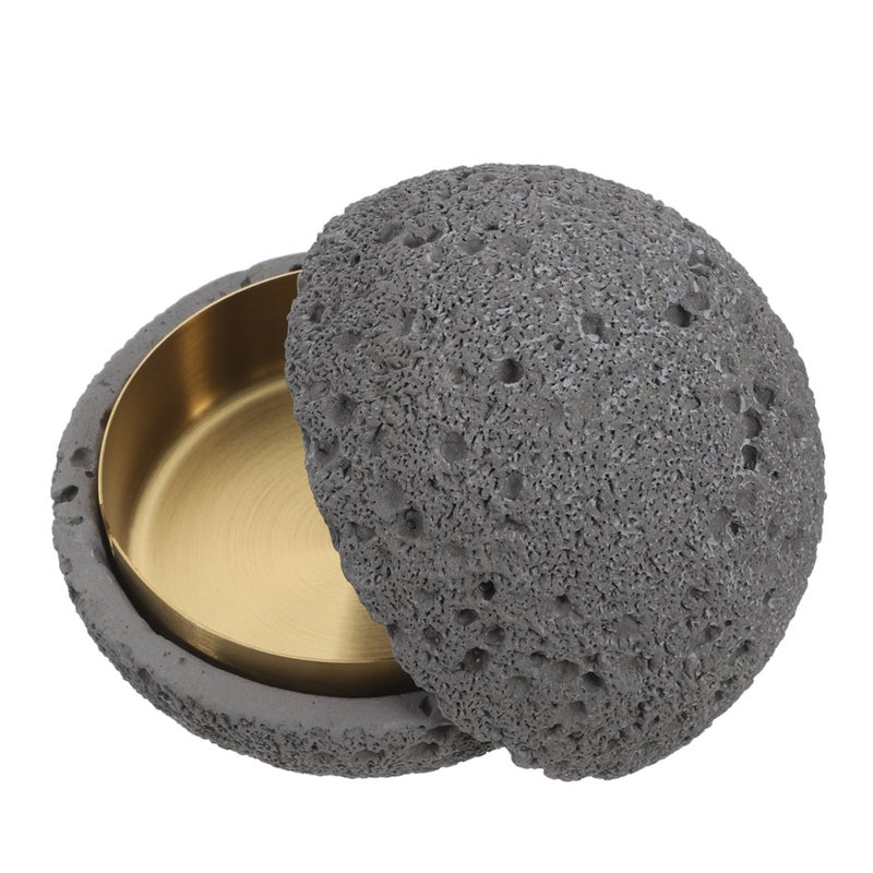Retro Stainless Steel Ashtray With Lid For Smoking Home And Office Tabletop - Image 2