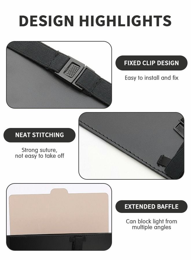 GROIC Sun Visor Sunshade Extender for Car,Windshield Shade and Side Window Shade,Retractable Multi-function Sun Visor,Anti Dazzle Goggles - Image 3