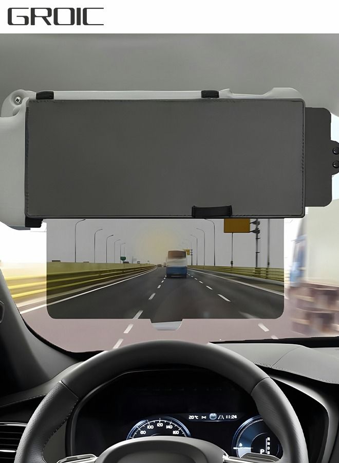 GROIC Sun Visor Sunshade Extender for Car,Windshield Shade and Side Window Shade,Retractable Multi-function Sun Visor,Anti Dazzle Goggles - Image 1