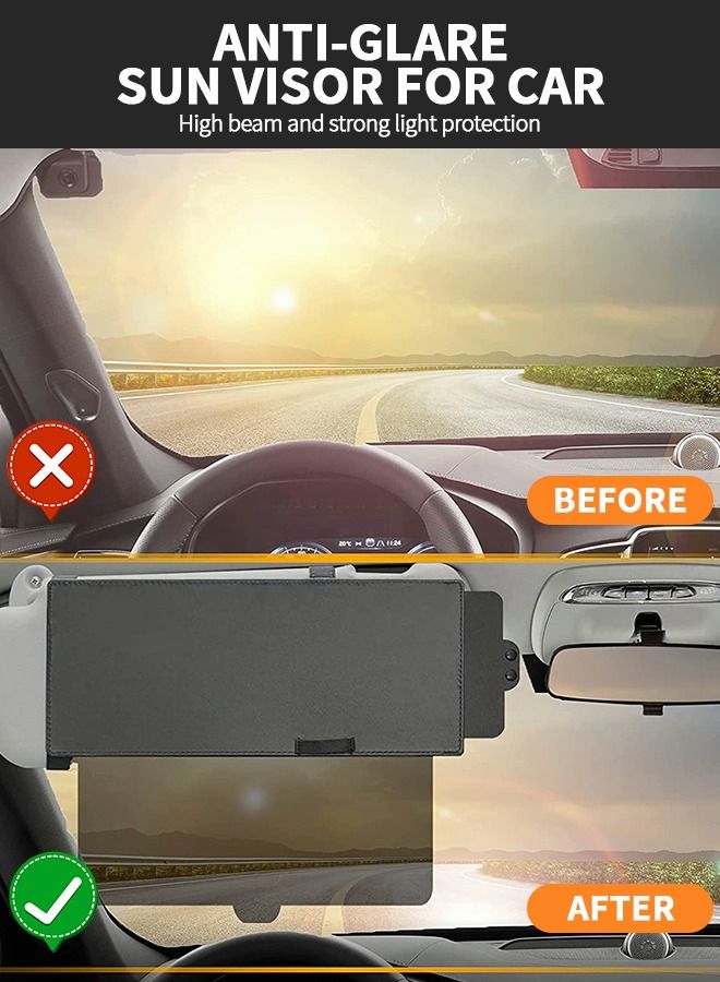 GROIC Sun Visor Sunshade Extender for Car,Windshield Shade and Side Window Shade,Retractable Multi-function Sun Visor,Anti Dazzle Goggles - Image 4