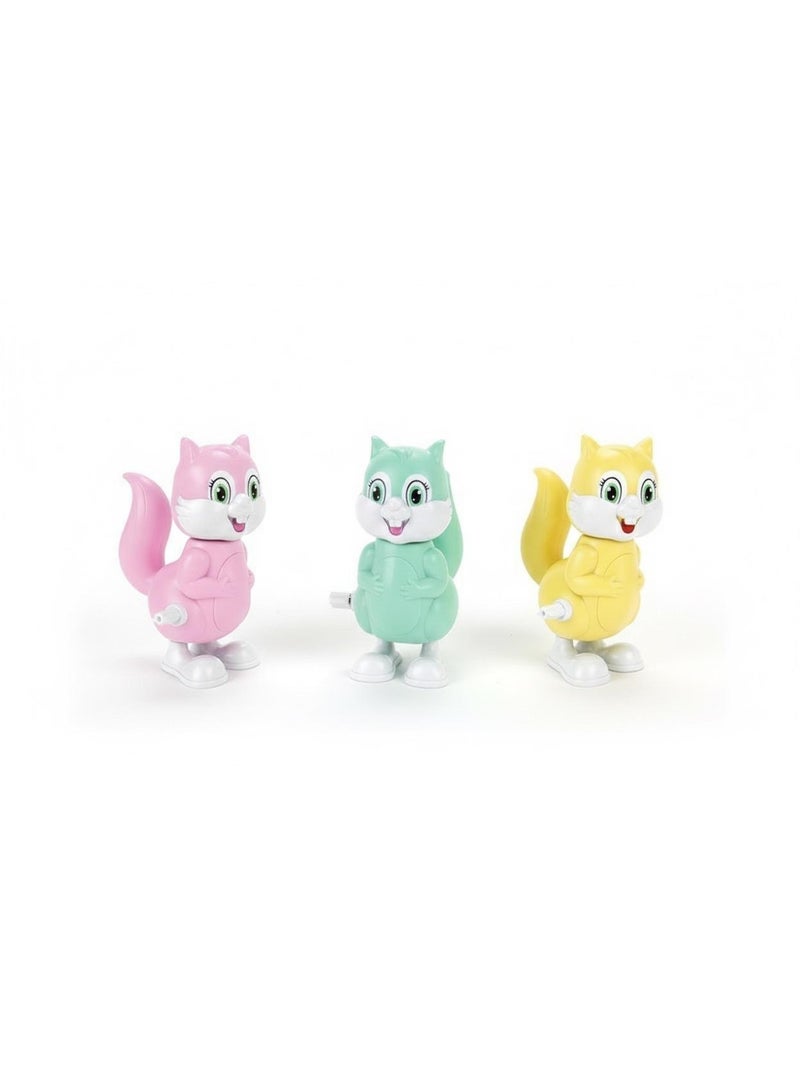 Toyland 3 Pcs Wind Up Plastic Jumping Squirrel Toy for Children-Assorted - Image 1