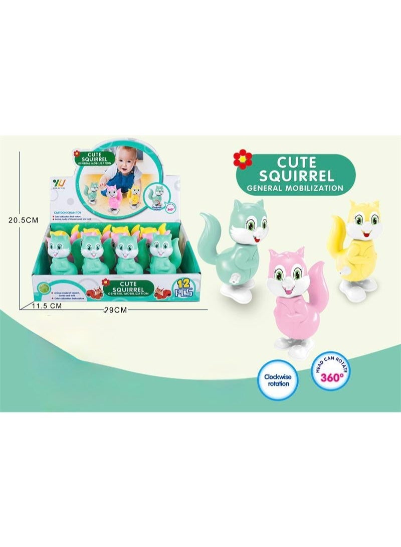 Toyland 3 Pcs Wind Up Plastic Jumping Squirrel Toy for Children-Assorted - Image 2