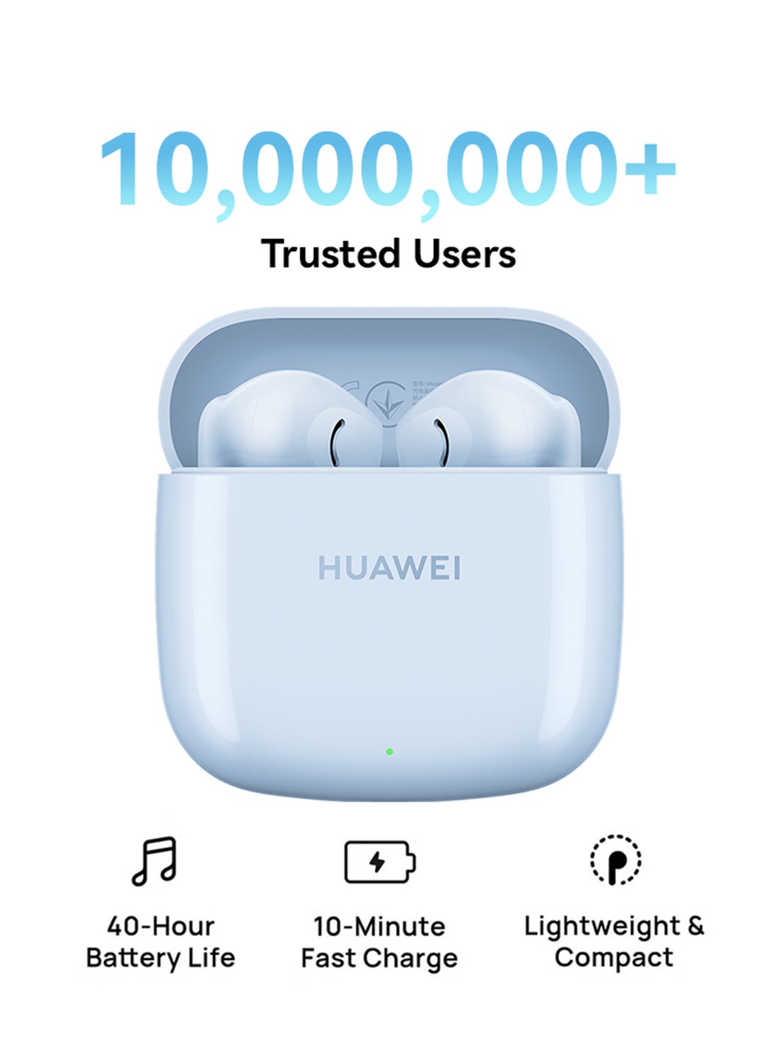 HUAWEI FreeBuds SE 2 In-ear Earphones, True Wireless Earbuds, 40-Hour Battery Life, IP54 Water and Dust Proof, Compact and Comfortable, Isle Blue