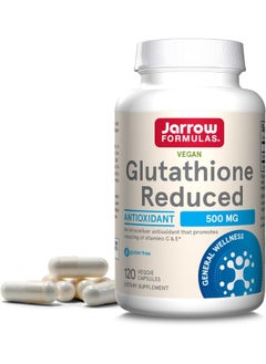jarrow formulas Glutathione Reduced Capsules 500 mg Intracellular Antioxidant 120'S  - Image 1