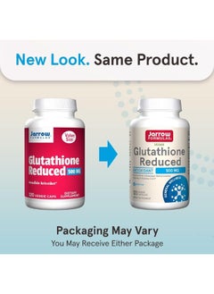 jarrow formulas Glutathione Reduced Capsules 500 mg Intracellular Antioxidant 120'S  - Image 2