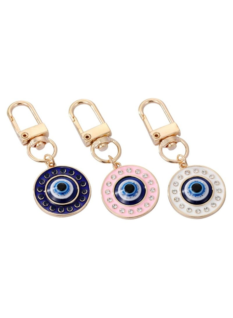 Oasisgalore 3PCS Evil Eye Keychain, Good Luck Charm for Car, Purse, and Backpack - Image 1