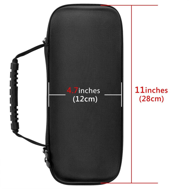 Geekria Shield Speaker Case Compatible with JBL Pulse 5 Bluetooth Speaker, Replacement Hard Shell Travel Carrying Bag with Cable Storage (Black) - Image 4