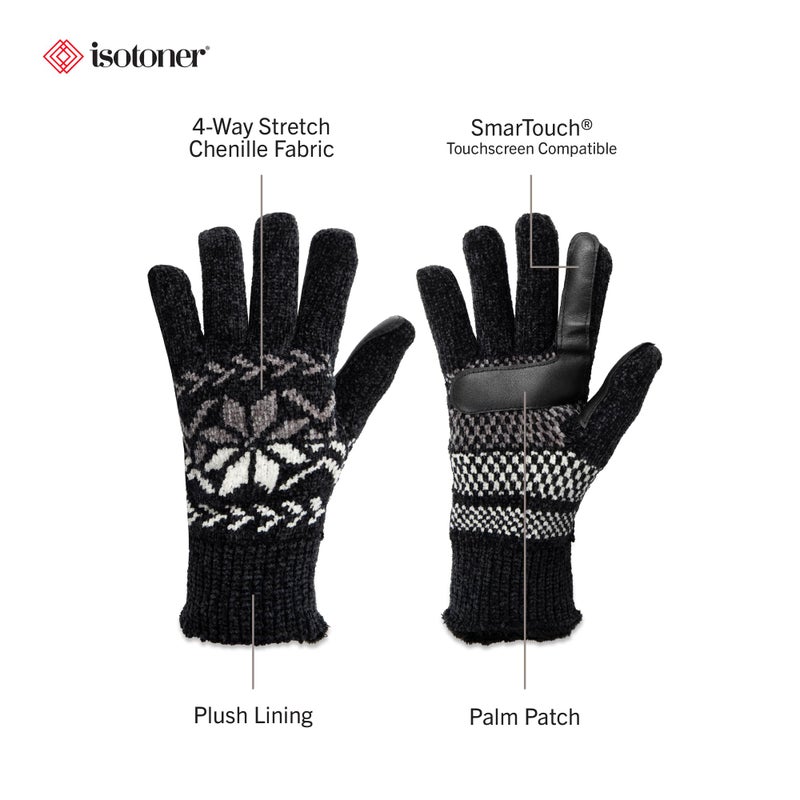 Isotoner Chenille Snowflake Glove w/smarTouch Technology (Ultraplush) - Image 2