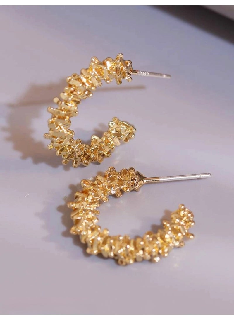 Dangle Charms Elegant & Trendy Gold Plated Earrings For Women - Image 3