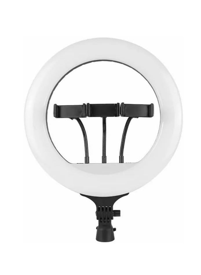 Ring Light Soft LED Ring for Live Streaming,and Makepe Artist 360 Degree 2700K-6500K with 3 Mobile Phone Holders,Remote Control,2 Meter Holder and Diameter 45 cm, White & Yellow & Max RL-18 with Bag - Image 3