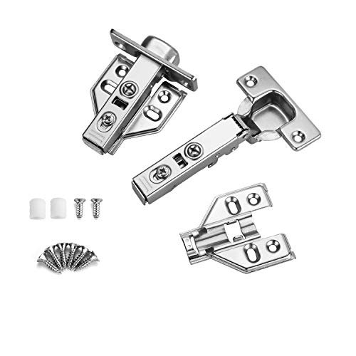 Luokim 20 Pack 10 Pairs Frameless Kitchen Cabinet Hinges Soft Close Full Overlay European 35mm Cup Cabinet Door Hinge Heavy Duty 105 Degree Opening Concealed Cabinet Hinge - Image 2