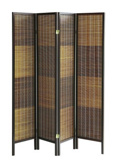 AFT Stylish Design Bamboo Room Divider – Tall Folding Privacy Screen for Effective Room Separation, Portable Freestanding Wall Divider with Elegant Woven Bamboo Mesh, Perfect for Home and Office Use. (Dark walnut) Arfan  - Image 3
