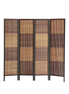 AFT Stylish Design Bamboo Room Divider – Tall Folding Privacy Screen for Effective Room Separation, Portable Freestanding Wall Divider with Elegant Woven Bamboo Mesh, Perfect for Home and Office Use. (Dark walnut) Arfan  - Image 2