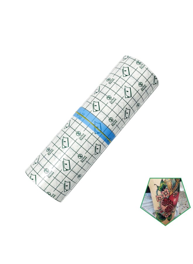 Flatoedu Tattoo Aftercare Bandage Roll 8 x 10 Yard Waterproof Transparent Film for Tattoo Initial Healing and Skin Repair Adhesive Tattoos Supply Wrap - Image 2
