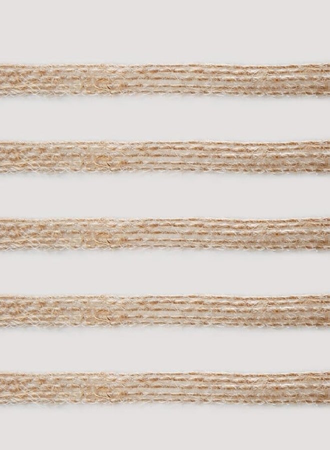 UBCGOTT 6 Rolls Burlap Ribbon Natural Burlap Fabric Ribbon 1/4 inches Tan Jute Linen Ribbon Rolls for Gift Wrapping Bows Making,DIY Crafts,Party Decoration - Image 3