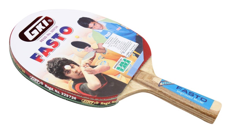 GKI Fasto Table Tennis Racquet, Wood, Red - Image 2