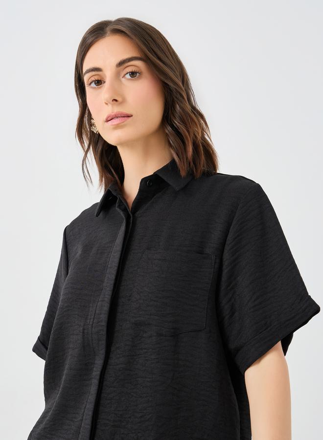 Styli Solid Relaxed Fit Shirt and Pants Co-Ords - Image 3