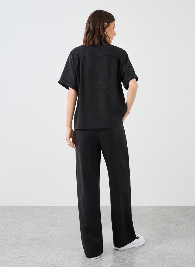 Styli Solid Relaxed Fit Shirt and Pants Co-Ords - Image 4
