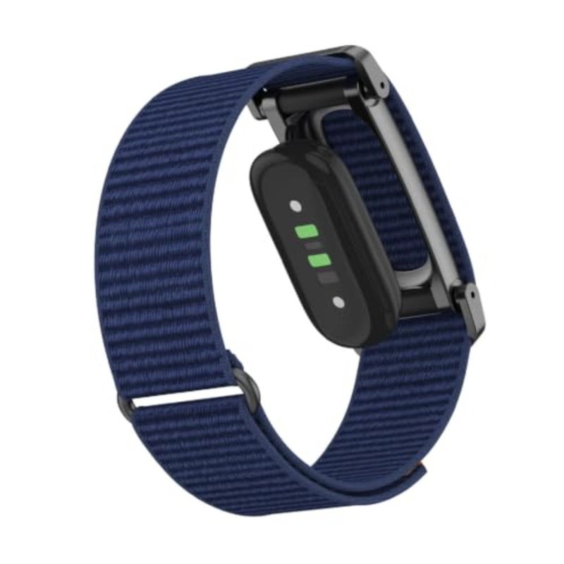 Strap Compatible with Google Fitbit Air, Flexible Nylon Braided Strap Replacement [Unisex] - DarkBlue - Image 1