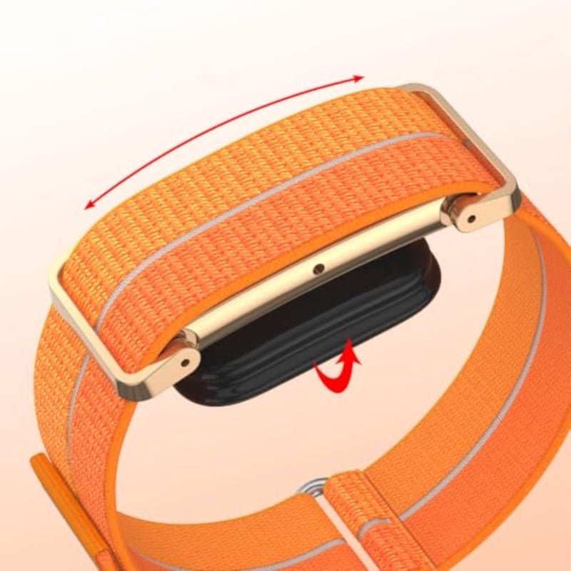 Strap Compatible with Google Fitbit Air, Flexible Nylon Braided Strap Replacement [Unisex] - DarkBlue - Image 5