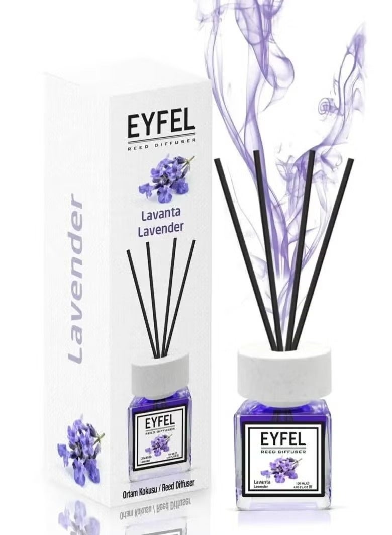 Lavender Reed Diffuser Set – 120ML Premium Long-Lasting Fragrance with Elegant Diffuser Sticks for Bathrooms, Living Spaces, Offices, Shops & Showrooms - Image 1