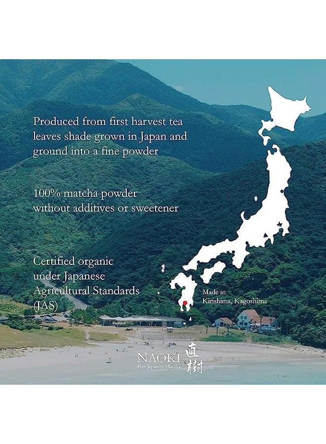 Naoki Matcha Organic Ceremonial First Spring Blend – Authentic Japanese First Harvest Ceremonial Grade Matcha Green Tea Powder from Kagoshima, Japan (50g / 1.75oz) - Image 3