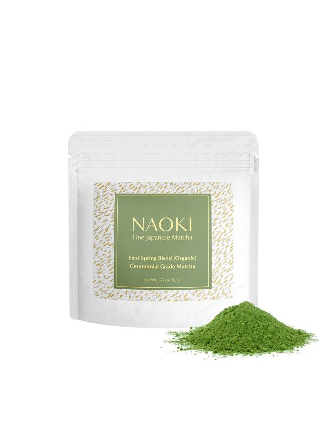 Naoki Matcha Organic Ceremonial First Spring Blend – Authentic Japanese First Harvest Ceremonial Grade Matcha Green Tea Powder from Kagoshima, Japan (50g / 1.75oz) - Image 1